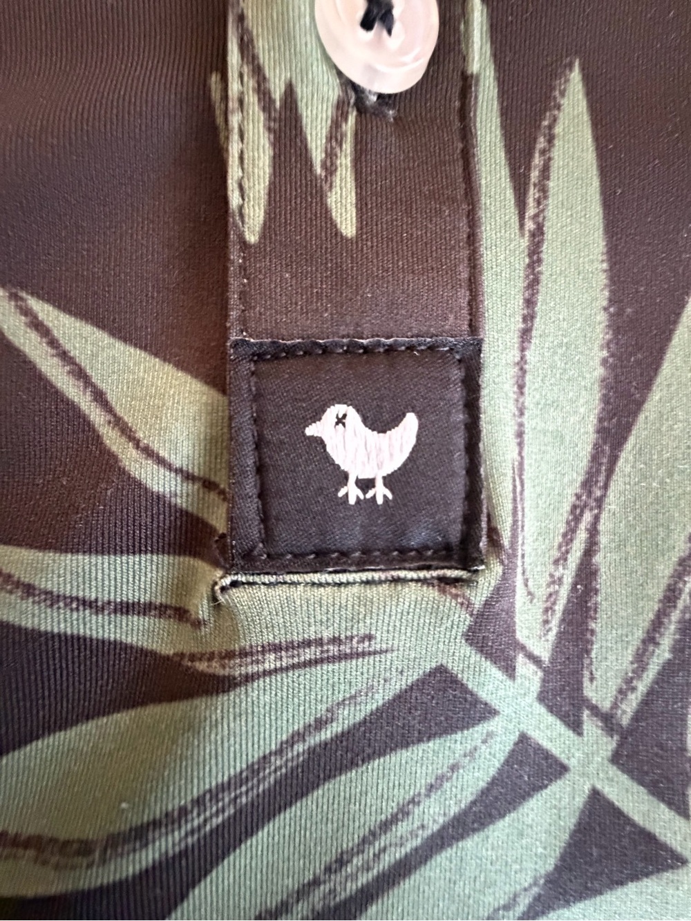 Bad Birdie Men’s Black Polo with Pink Leopard Print - Picture 4 of 5